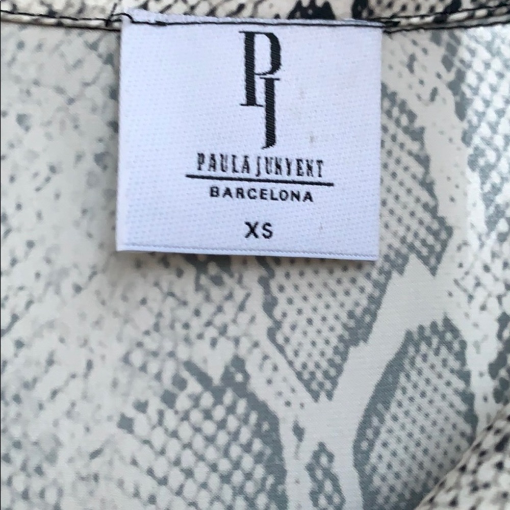 Paula Junyent Python Maxi Dress Split Xs - image 4